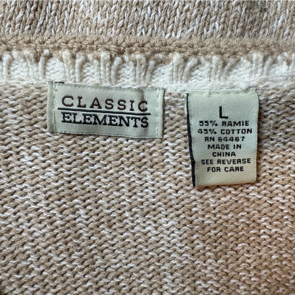 Classic Elements VTG cottagecore ramie & cotton blend embroidery floral crochet - Picture 4 of 6